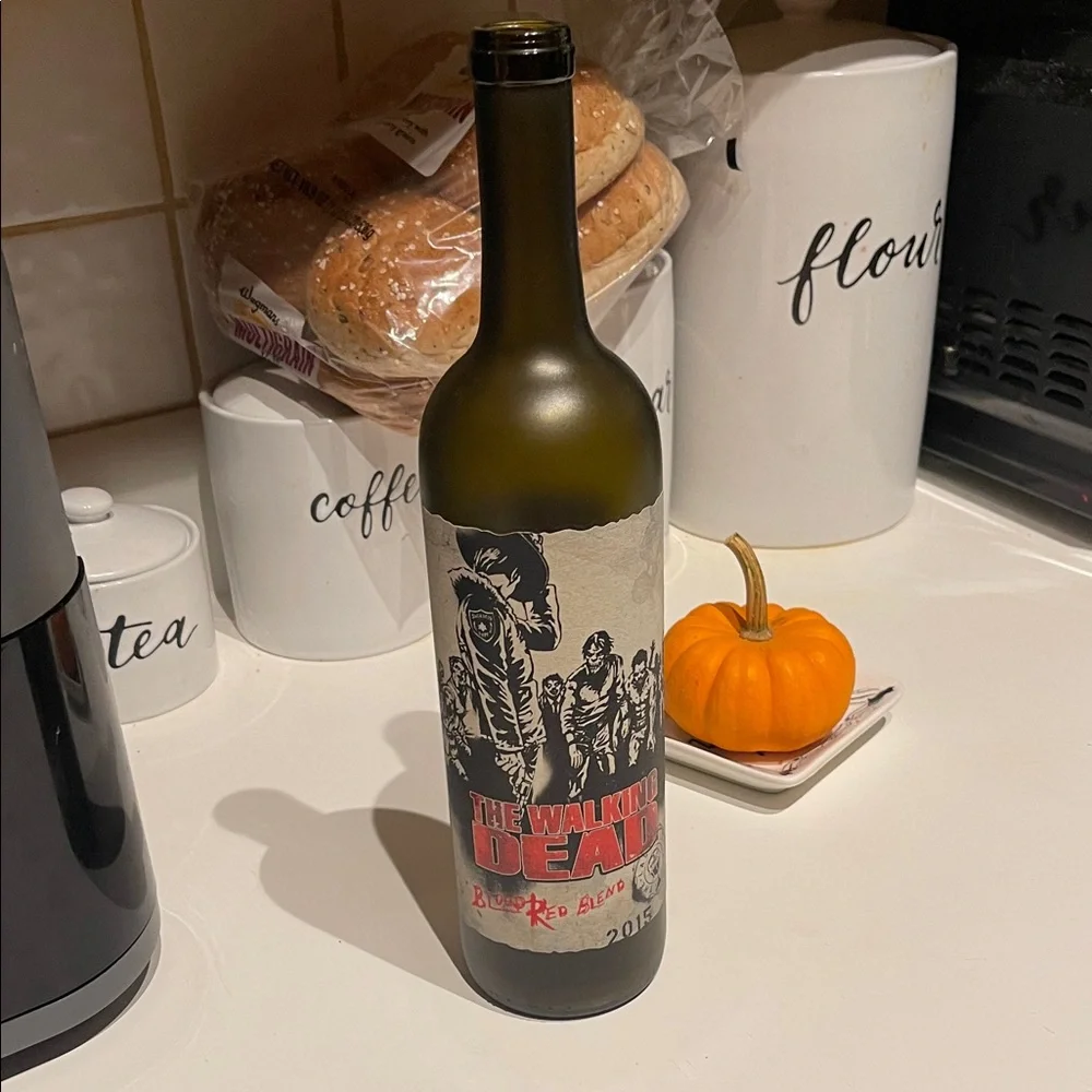 The Walking Dead Blood Red Blend Empty Wine Bottle - 2015 Edition